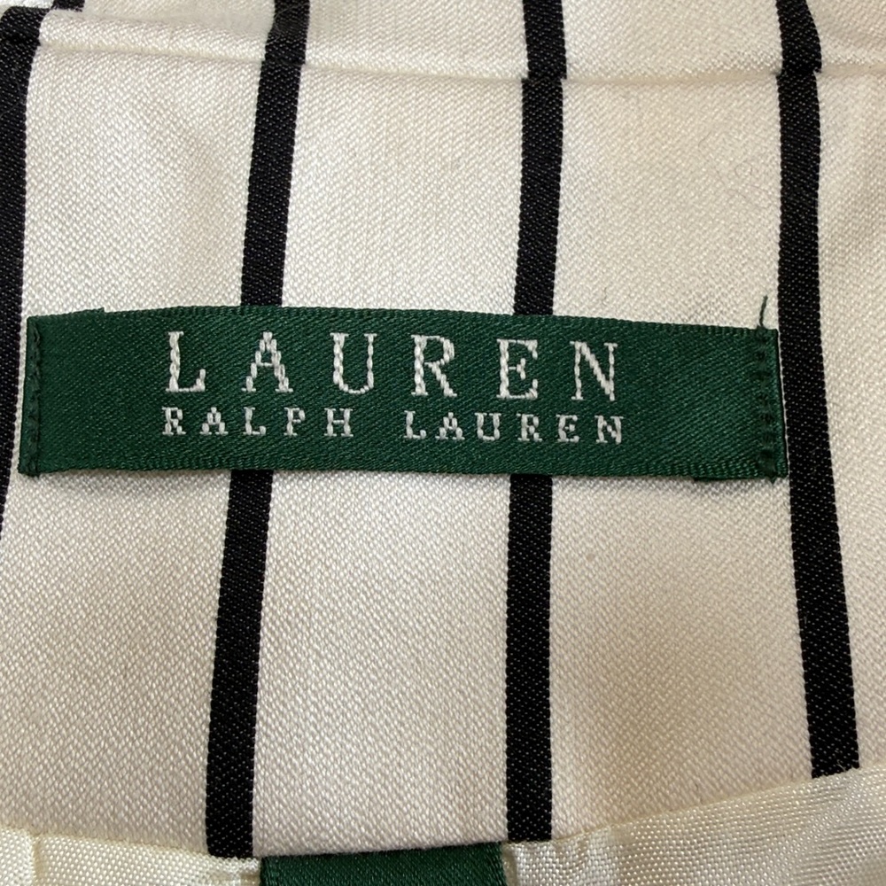Lauren Ralph Lauren Ivory Pinstripe Blazer size 10 - Picture 2 of 12